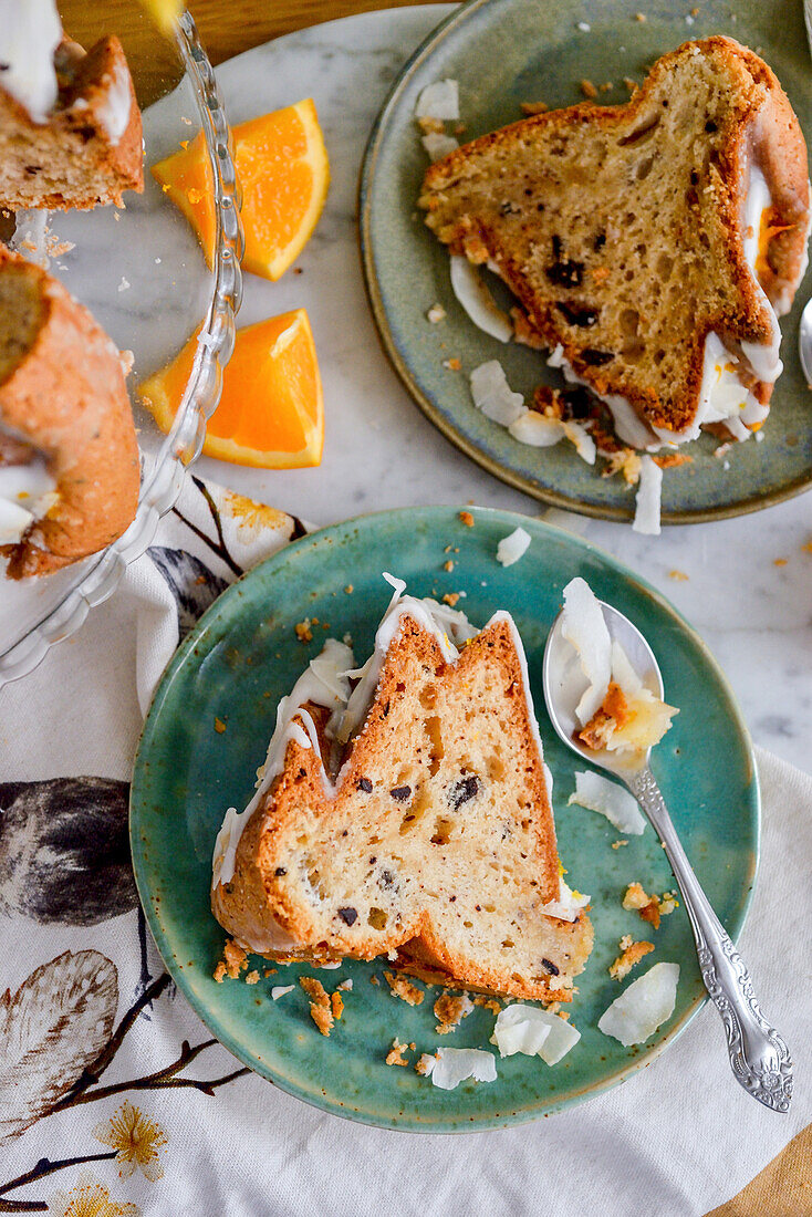 Orangenkuchen mit Glasur