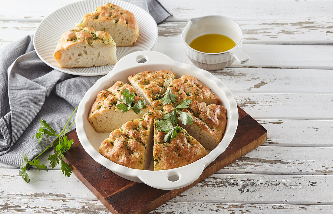 Focaccia mit Kräutern