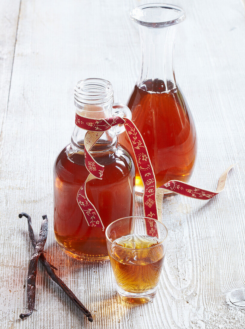 Homemade almond liqueur (Amaretto)