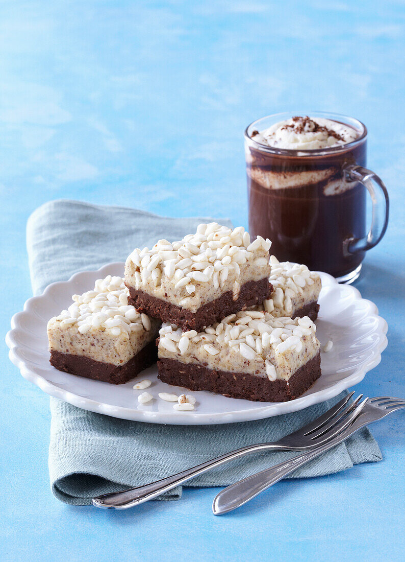 Nougat cuts with puffed rice