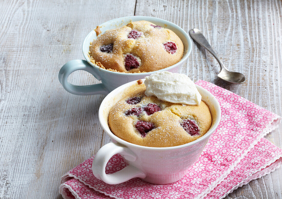 Forrest berries pudding baked in cup