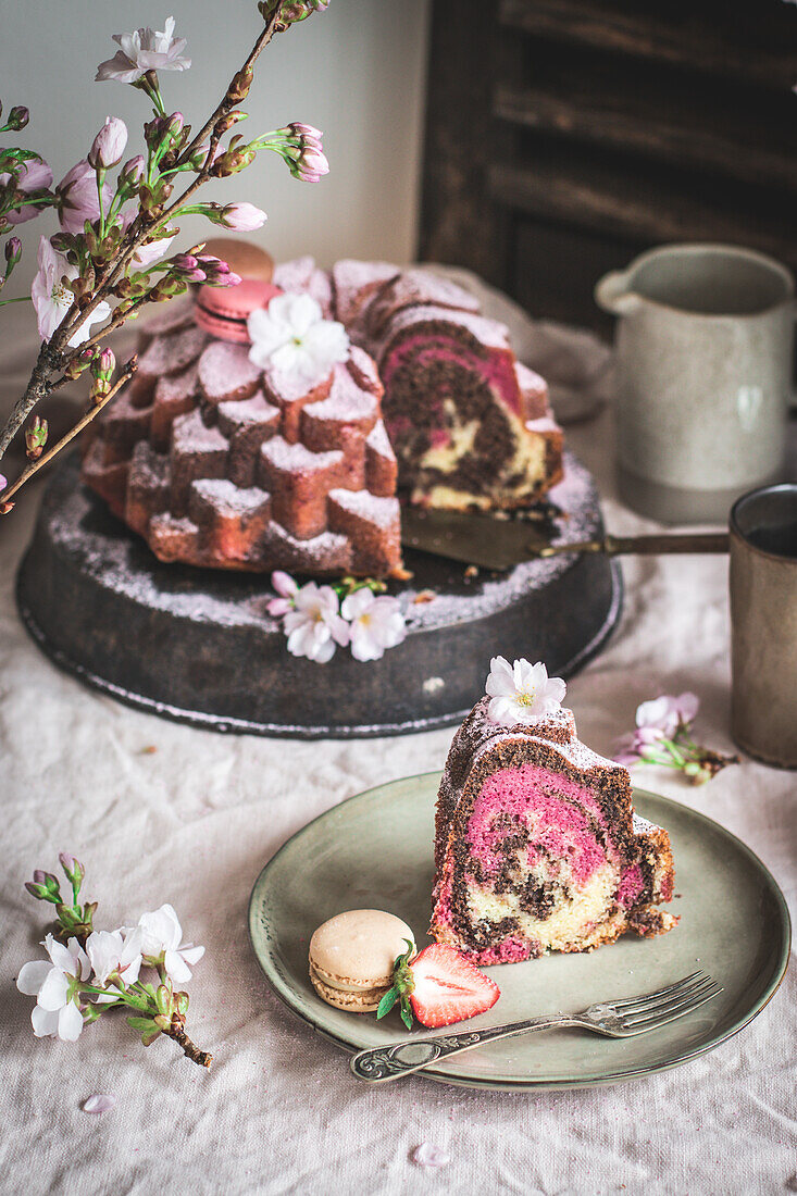 Neapolitan Bundt Cake