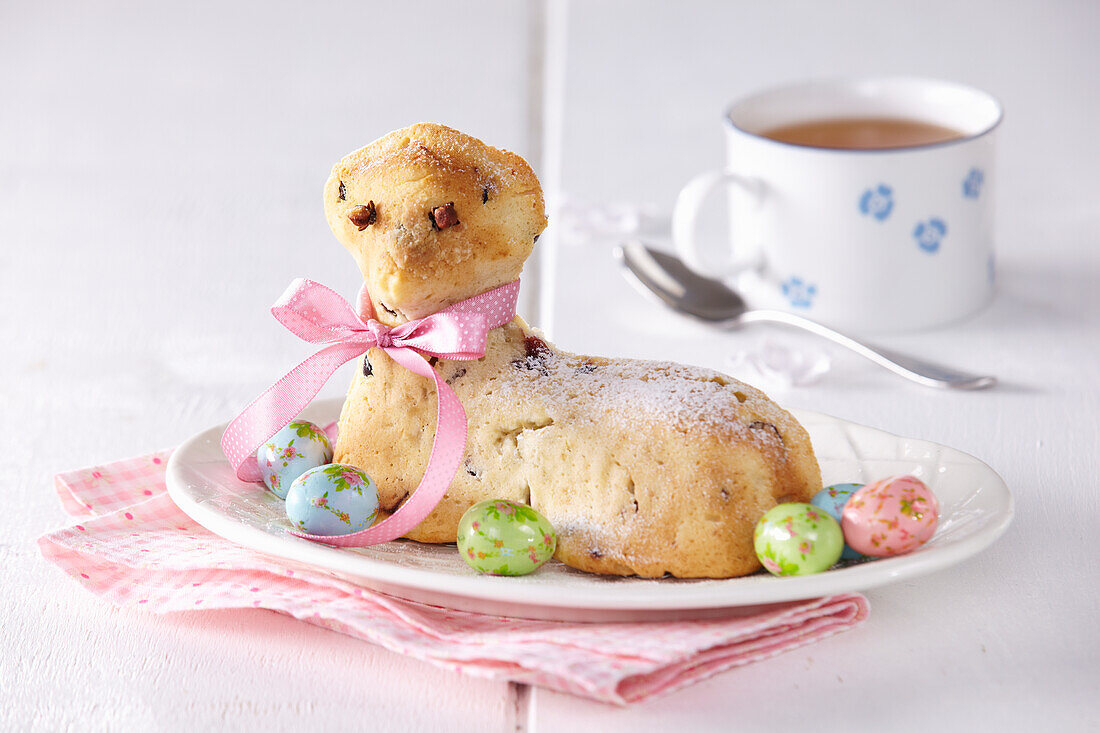 An Easter lamb cake