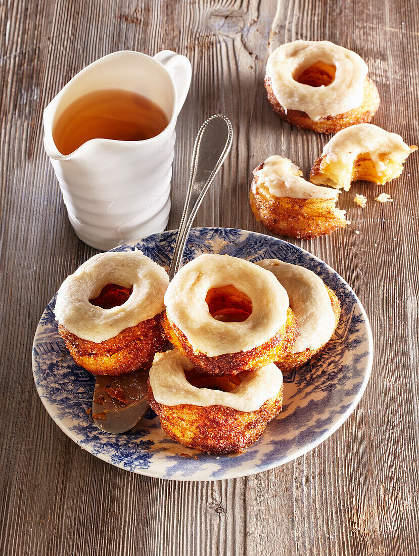 French pastry donuts with icing