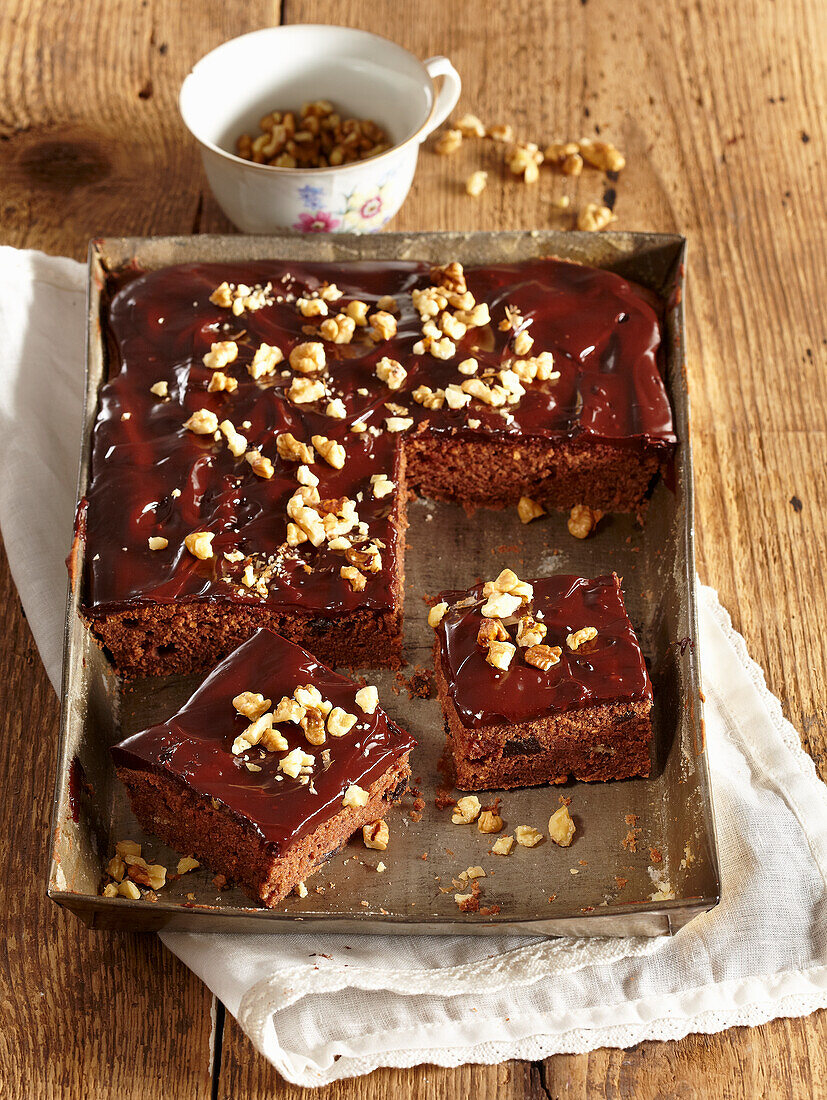 Heavenly gingerbread with chocolate topping