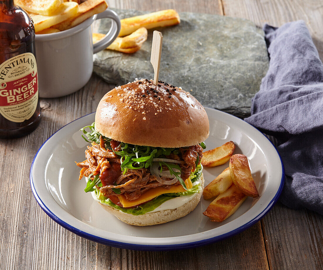 Burger mit Pulled Pork