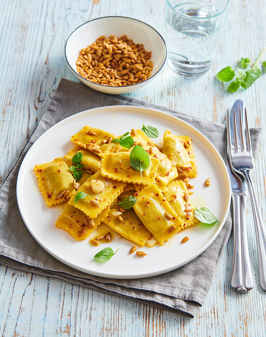 Ravioli with beef