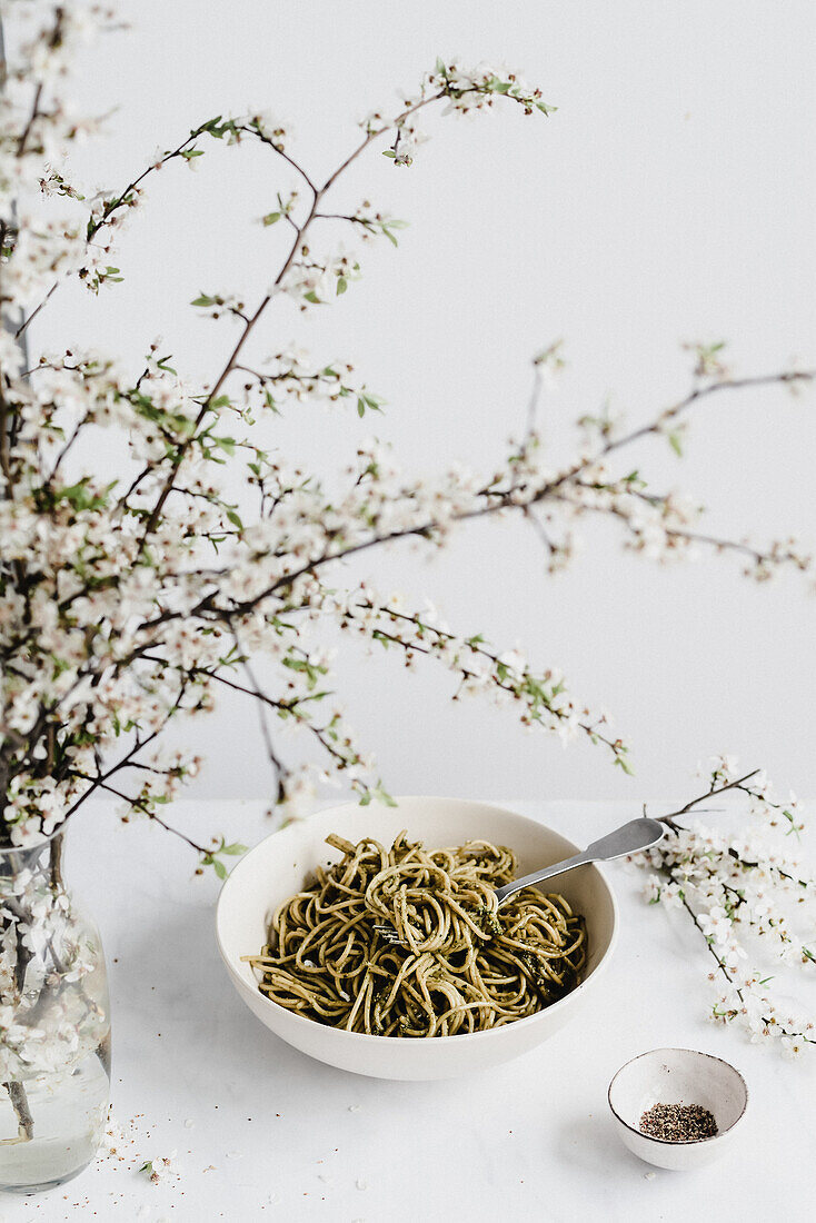 Pasta with pesto