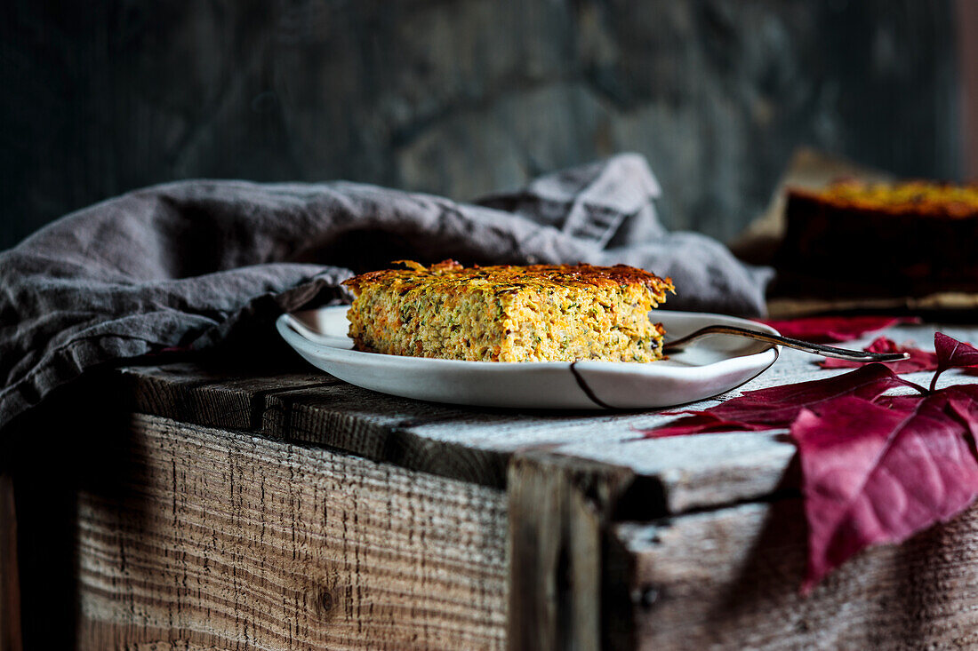 Herbstliche Zucchiniquiche ohne Boden