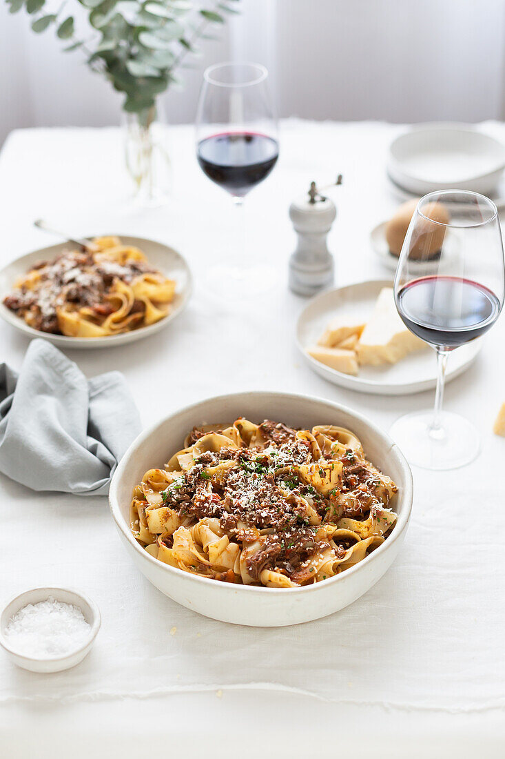 Pappardelle with ragu