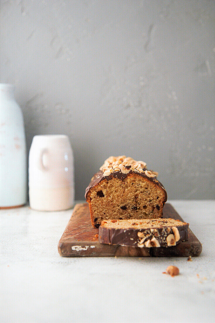 Chocolate cake with hazelnuts