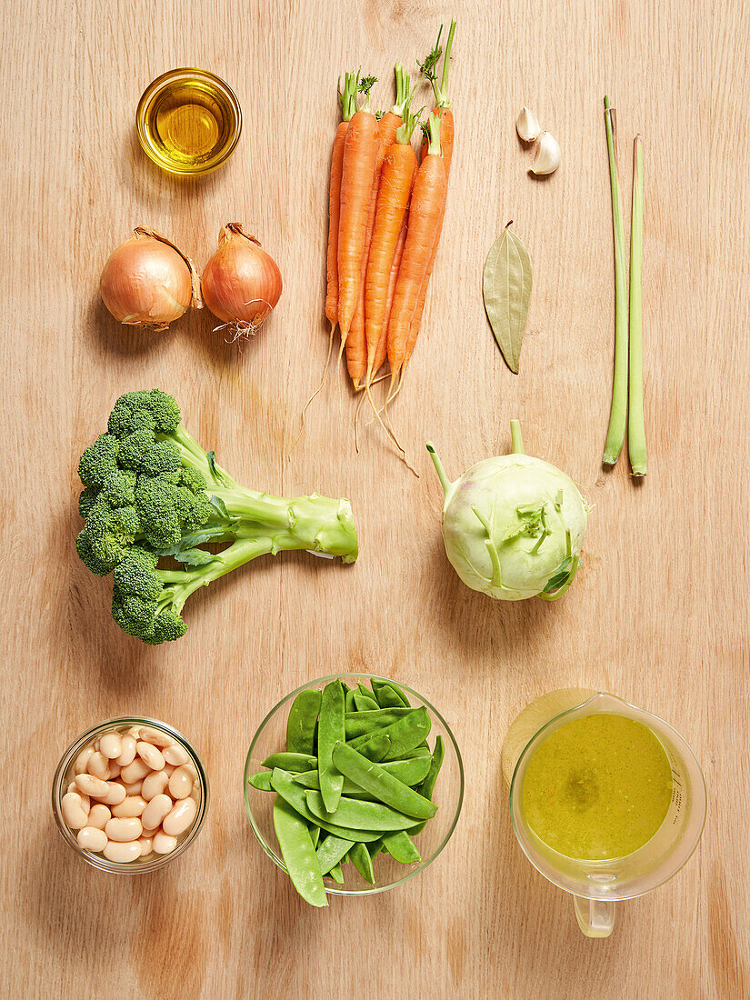 Ingredients for vegetable stew