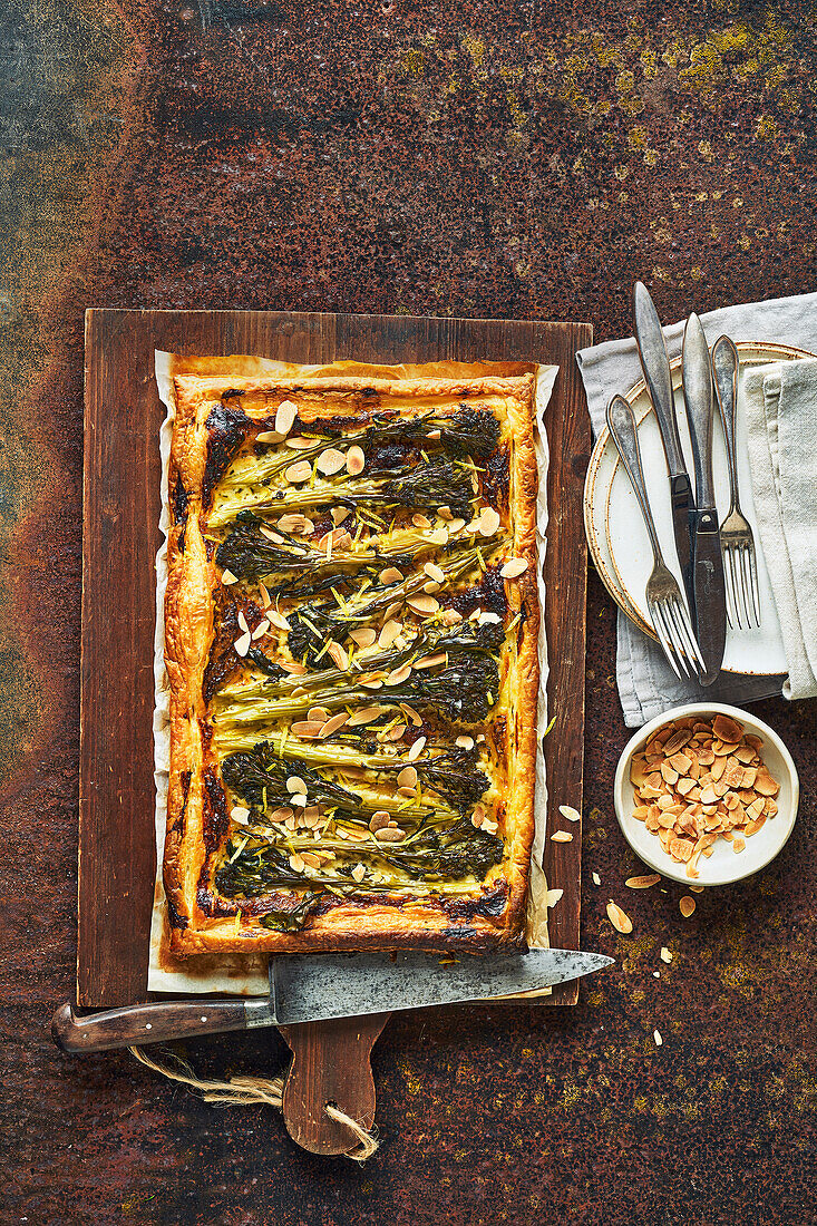 Broccoli Hollandaise tart