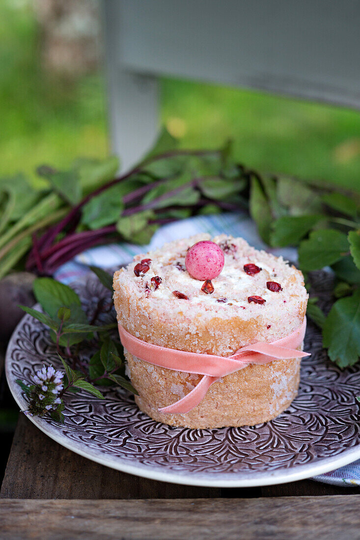 Beetroot tartlet