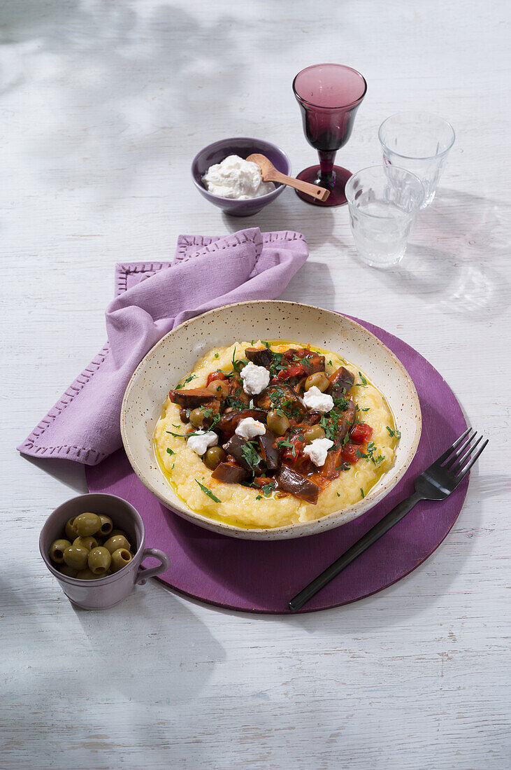 Polenta with ratatouille