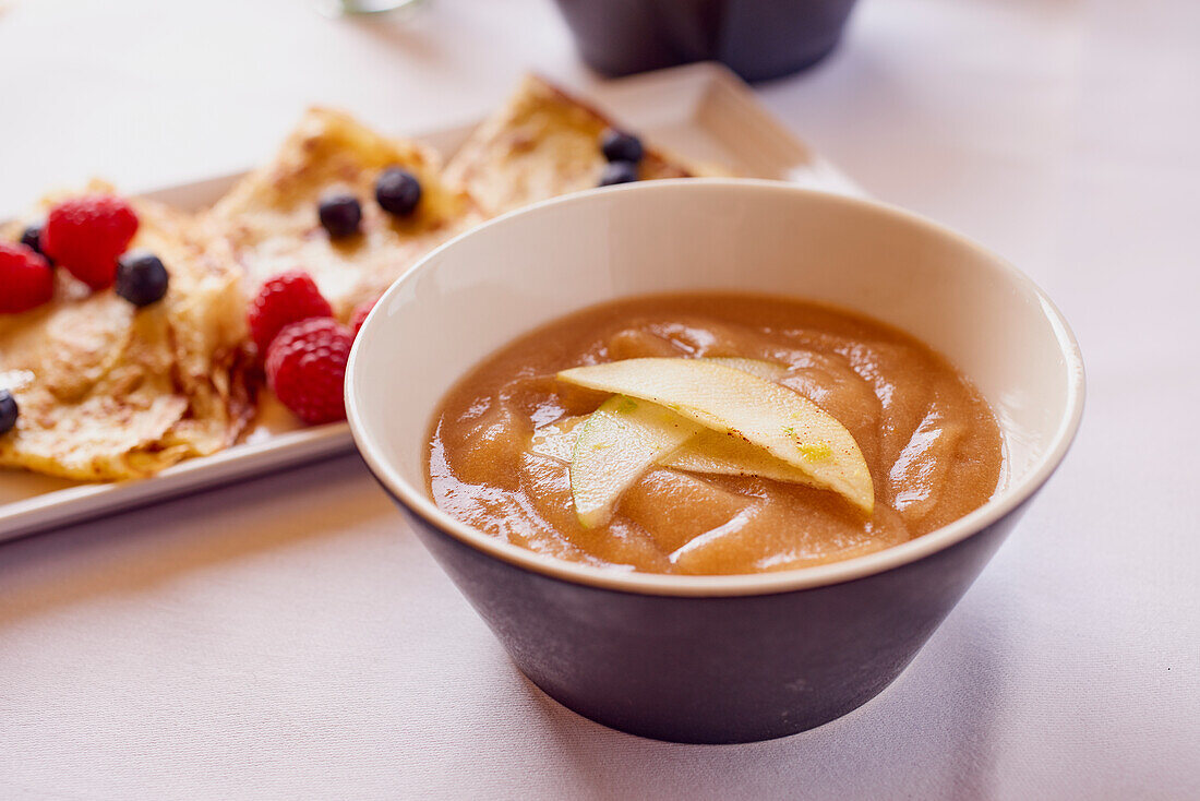 Applesauce in a bowl