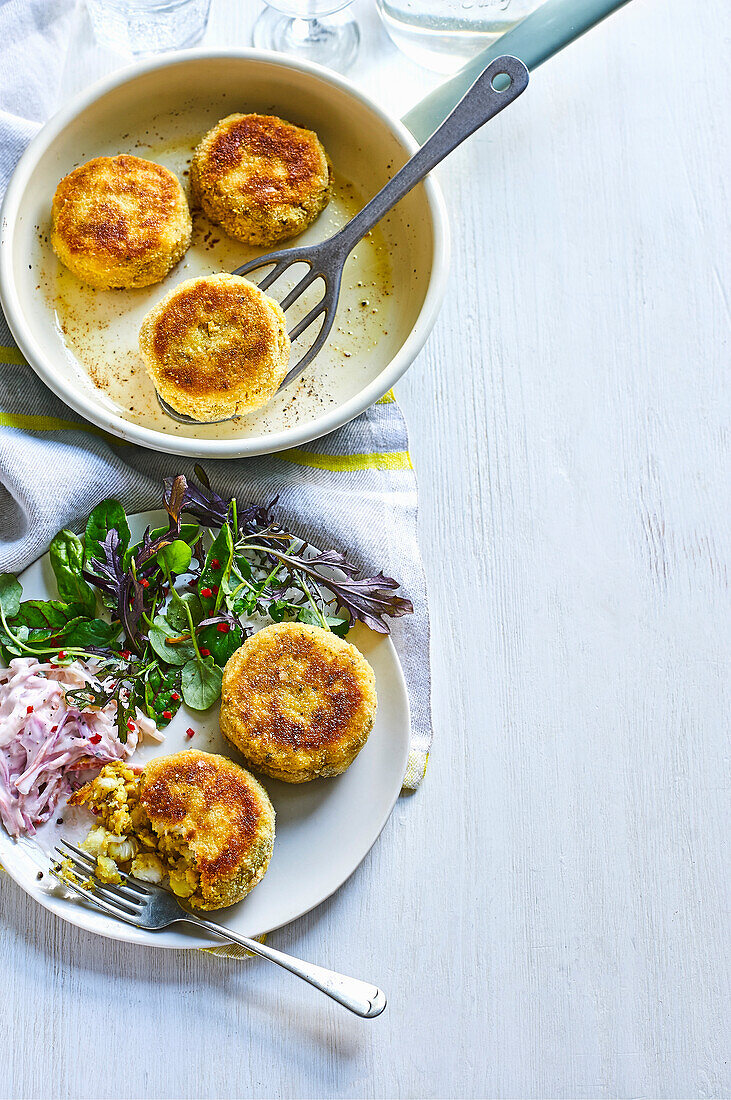 Bombay curried fish cakes