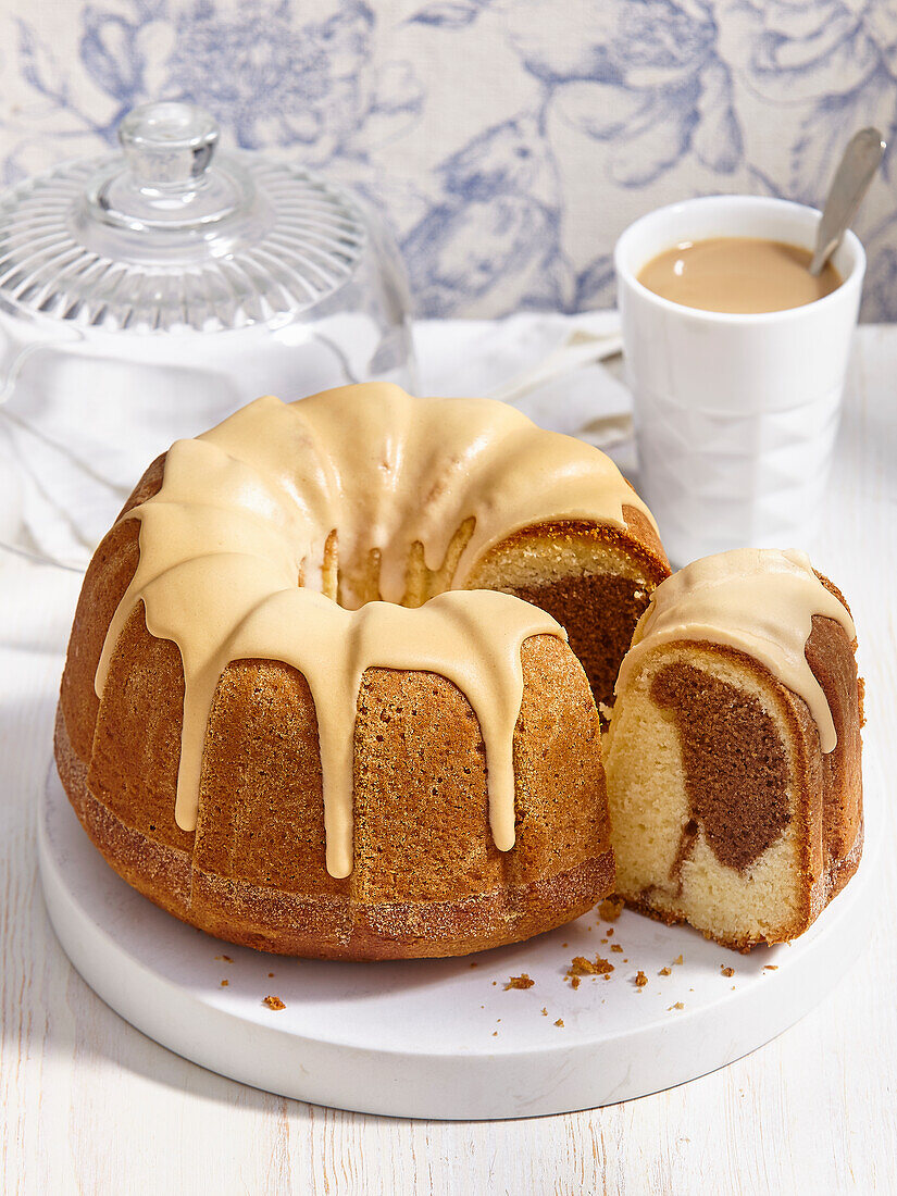 Tiramisu Bundt Cake, angeschnitten