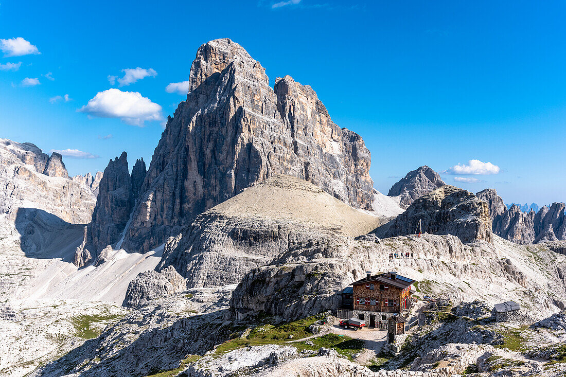 Büllelejochhütte, Three Peaks area, South Tyrol, Italy