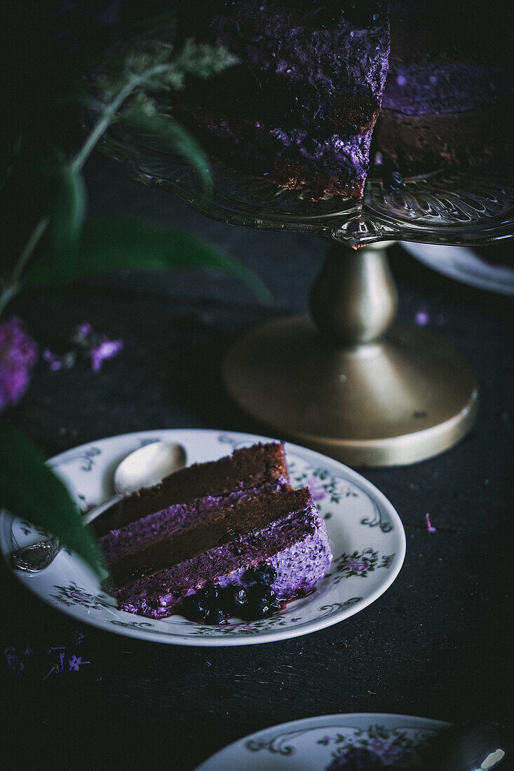 Summer blueberry cake