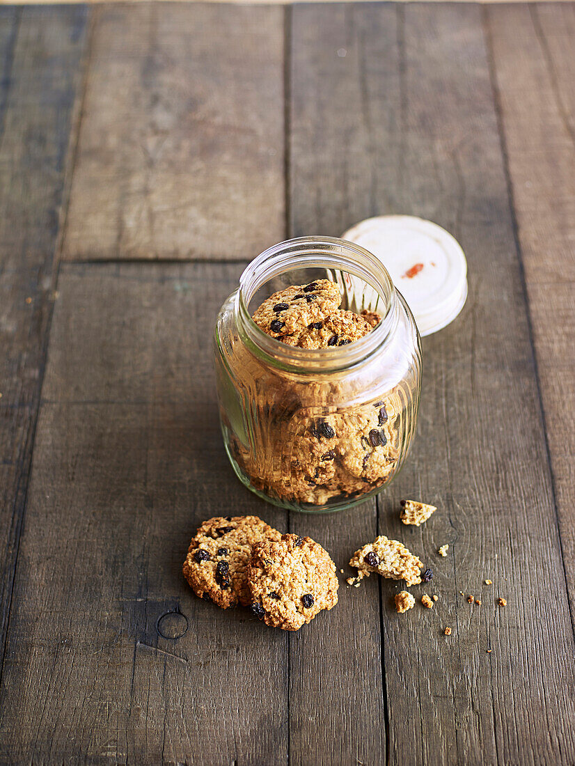 Oatmeal-Cookies mit Rosinen