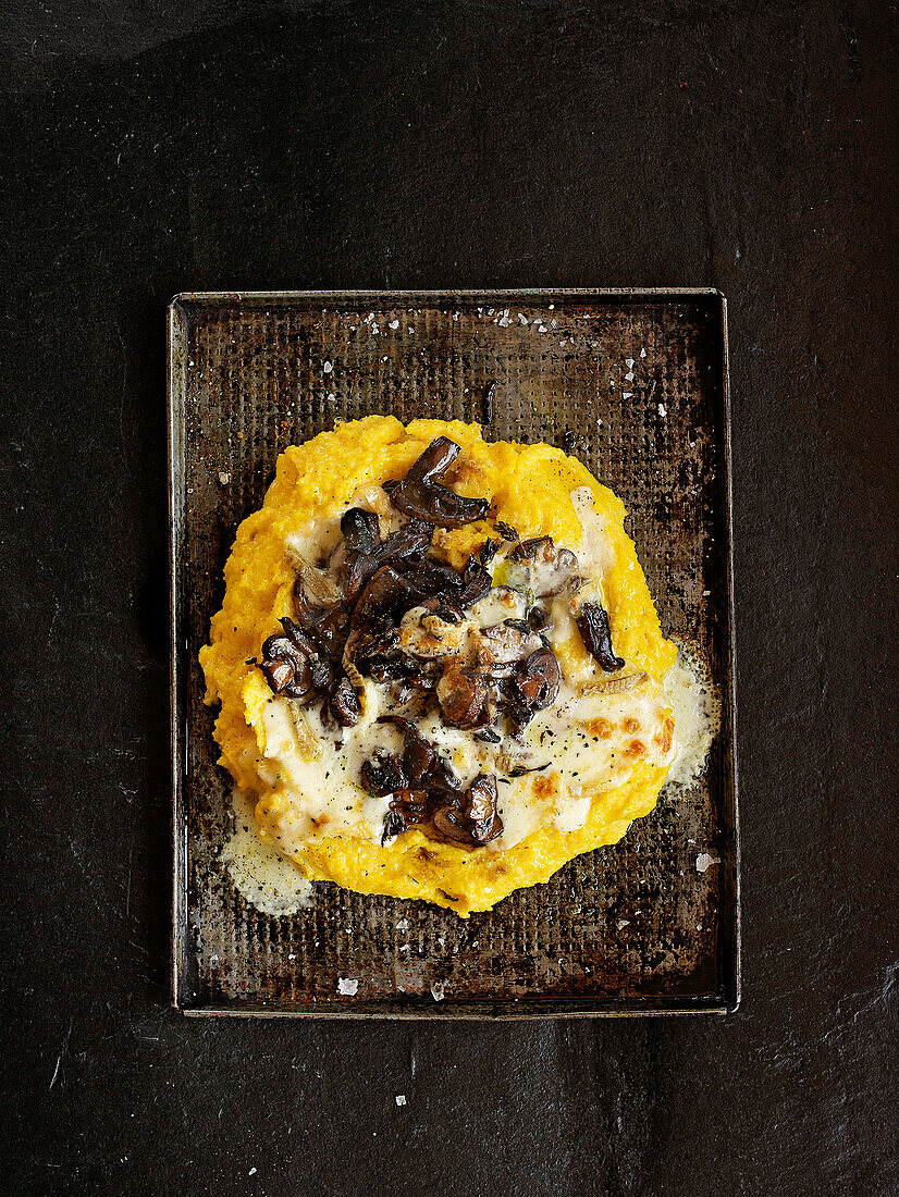 Creamy polenta with mushroom ragout