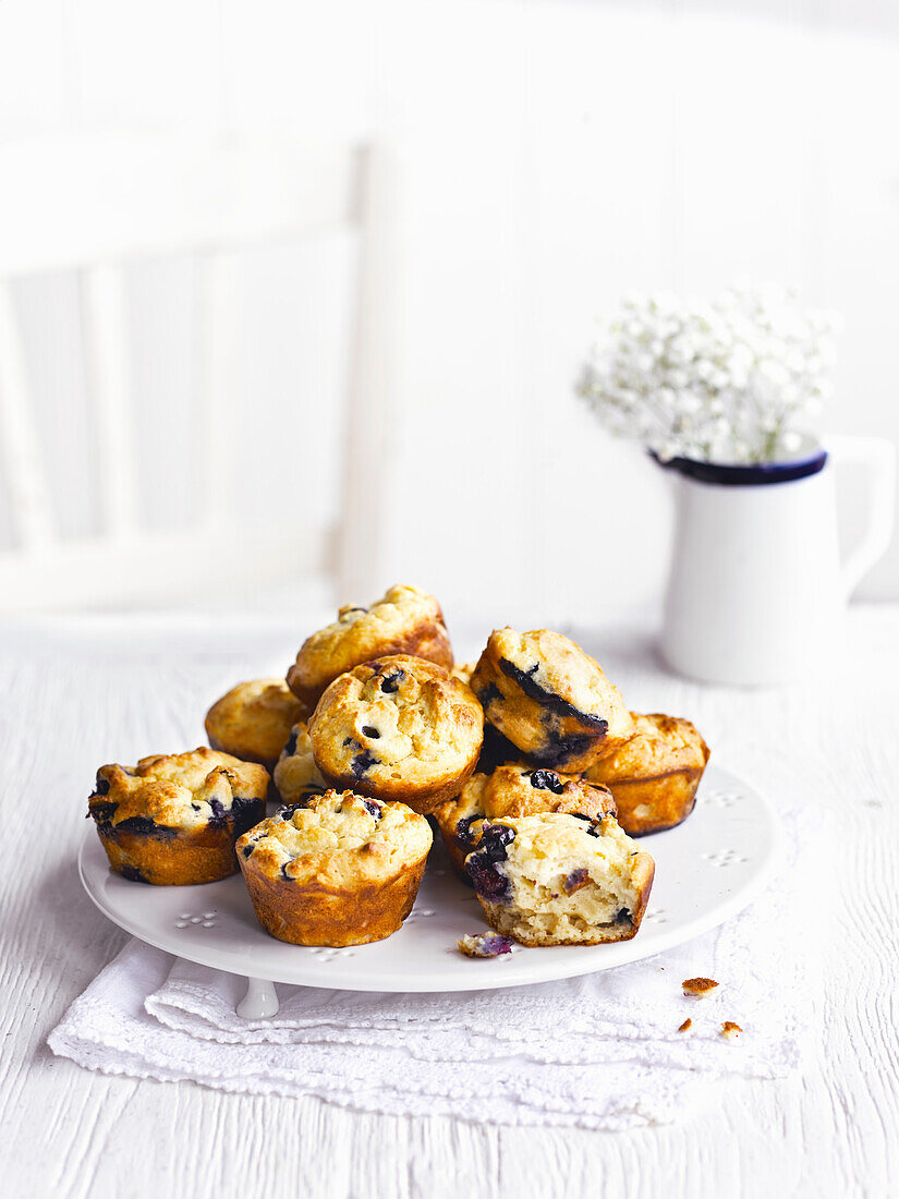 Nutty blueberry muffins