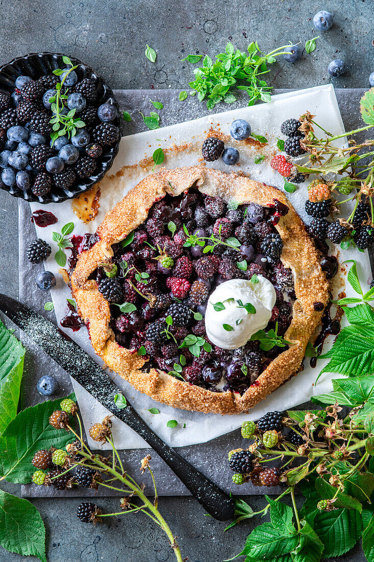 Blackberry galette