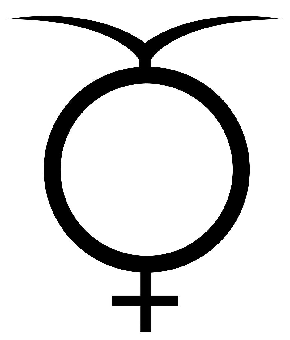 Mercury's symbol