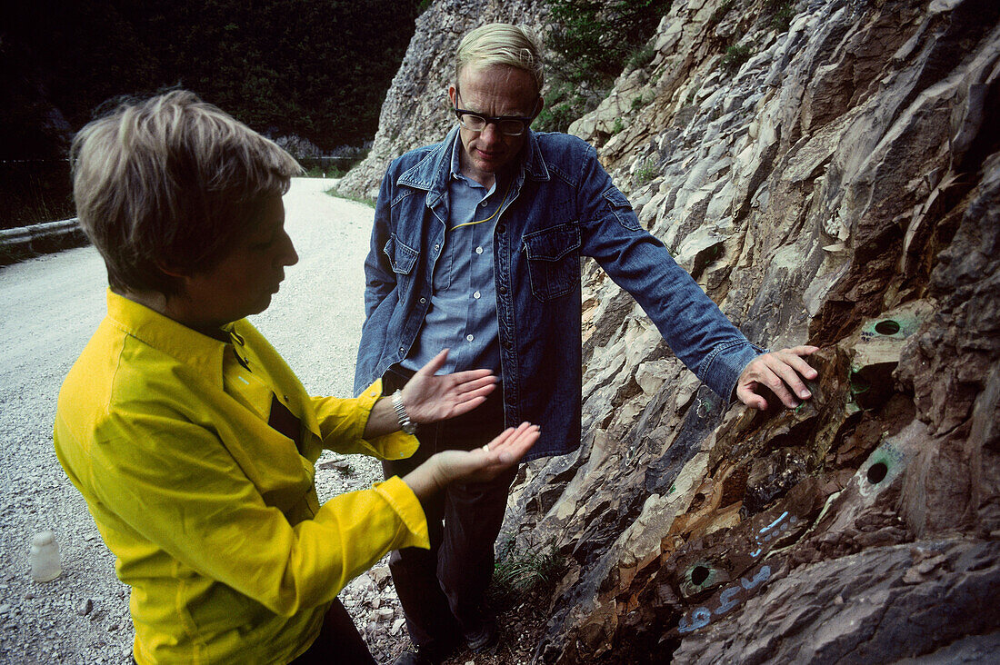 Geologists Walter Alvarez and Premoli Silva