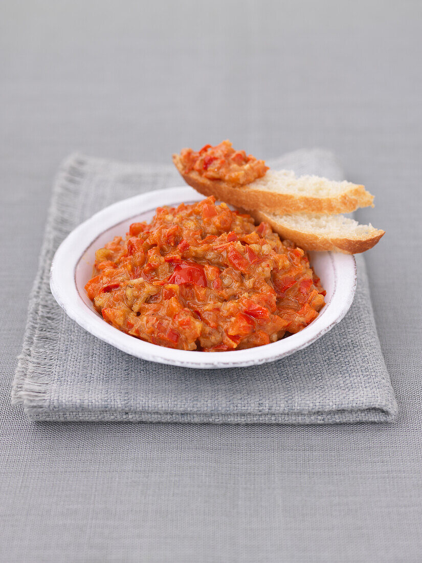 Red pepper and walnut dip