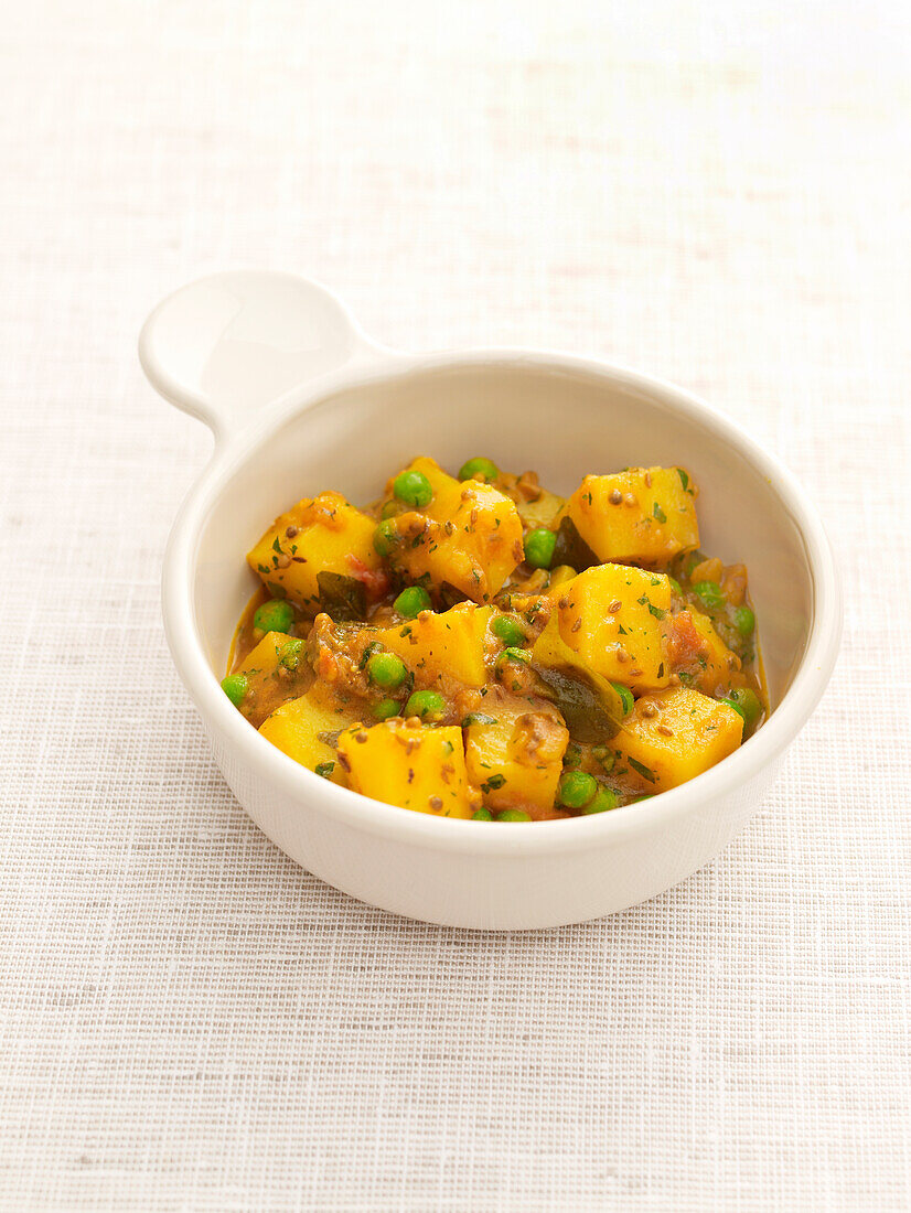Potato and pea curry