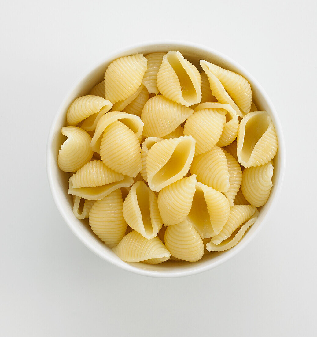 Bowl of conchiglie pasta