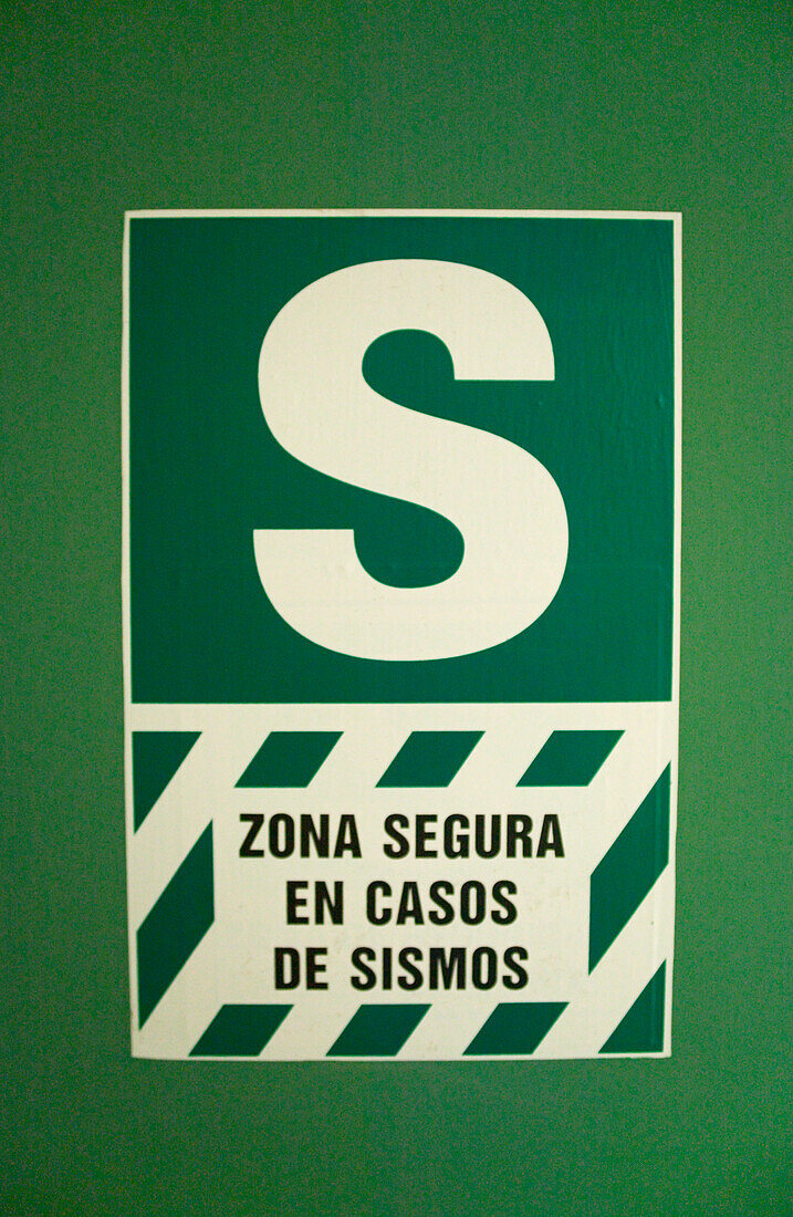 Secure zone in case of earthquake, Trujillo, Peru