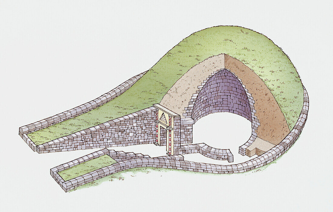 Mycenaean tomb, illustration