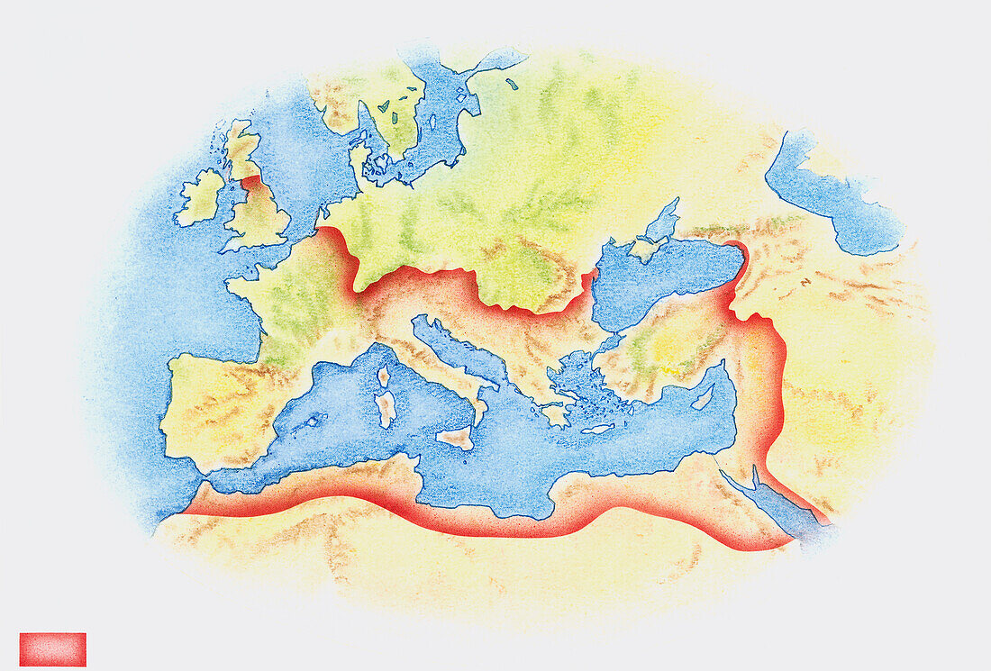 Map of the Roman empire in the Fourth century