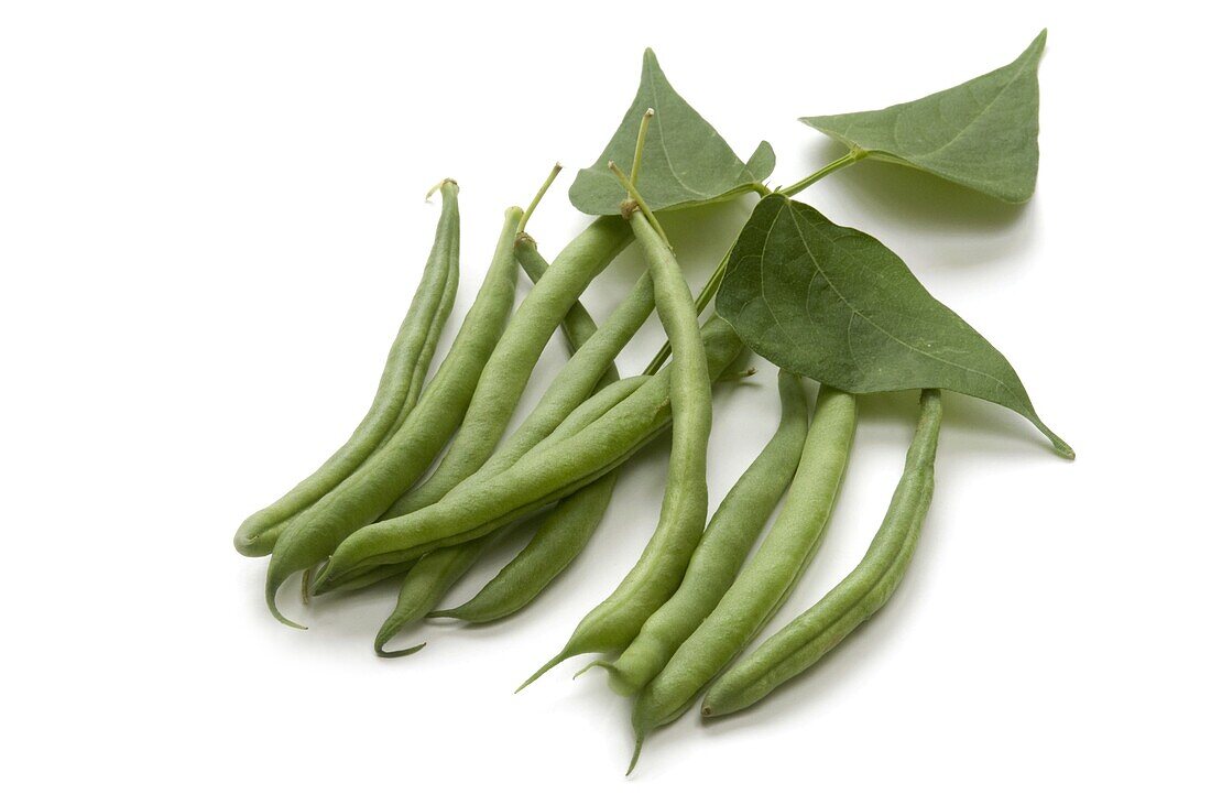 French beans with leaves