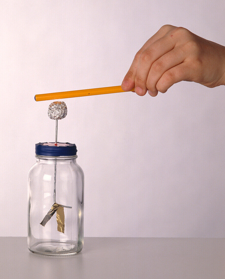 Home-made electroscope