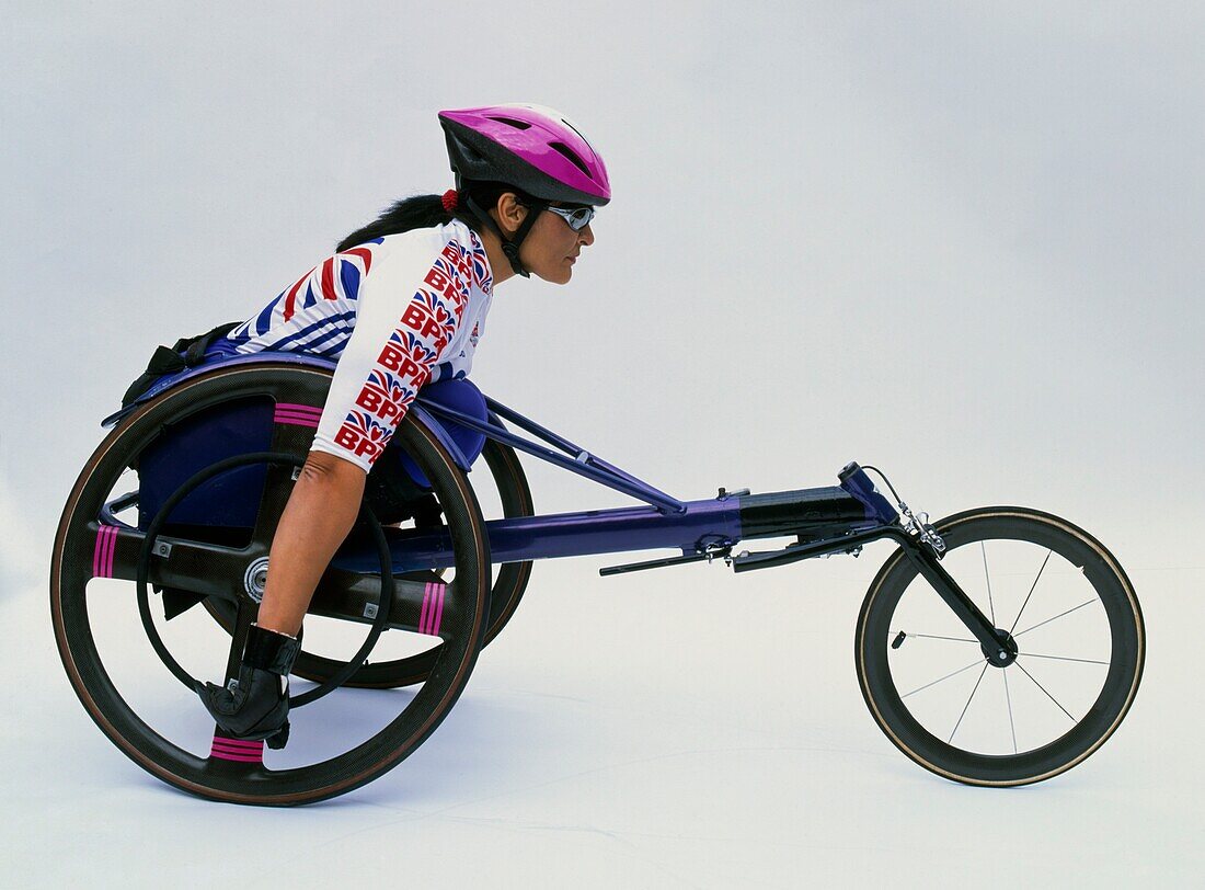 Female Paralympian marathon athlete