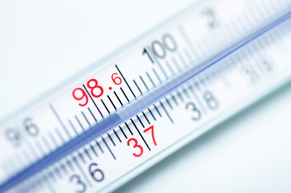 Thermometer with normal body temperature
