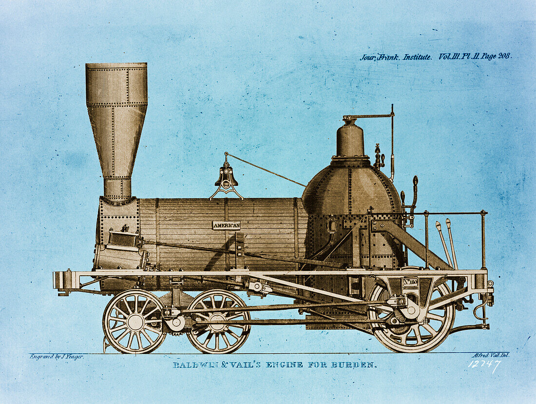 Baldwin stream locomotive, 1841