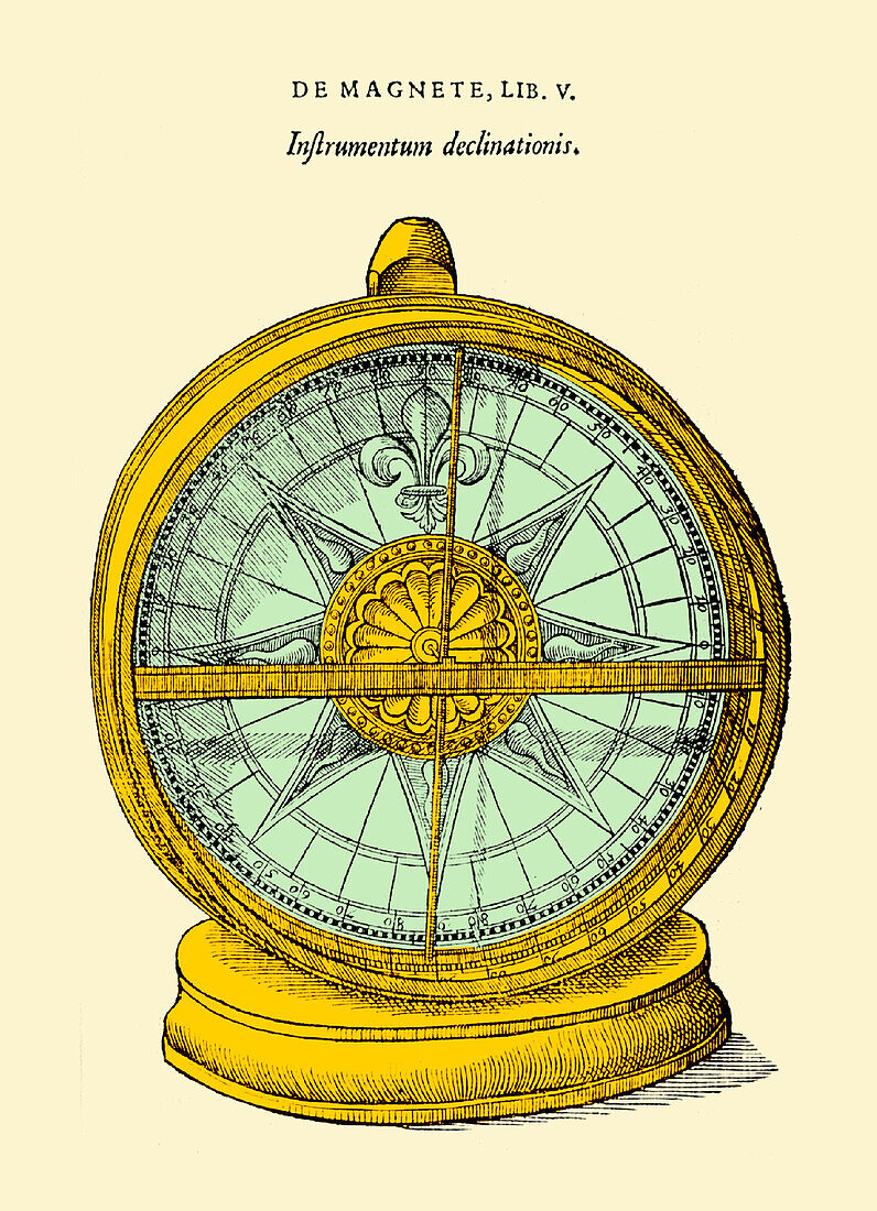 William Gilbert, declinometer, 17th century