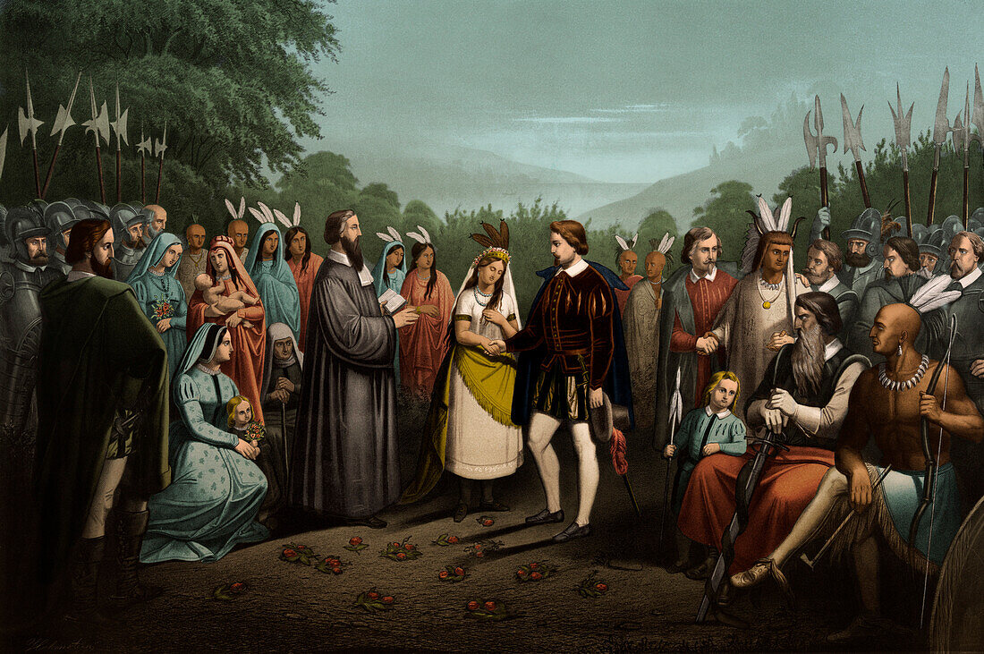 Wedding of Pocahontas to John Rolfe