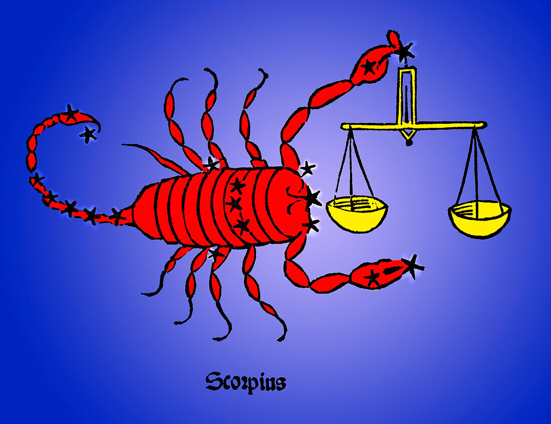 Scorpius constellation, zodiac, 1482