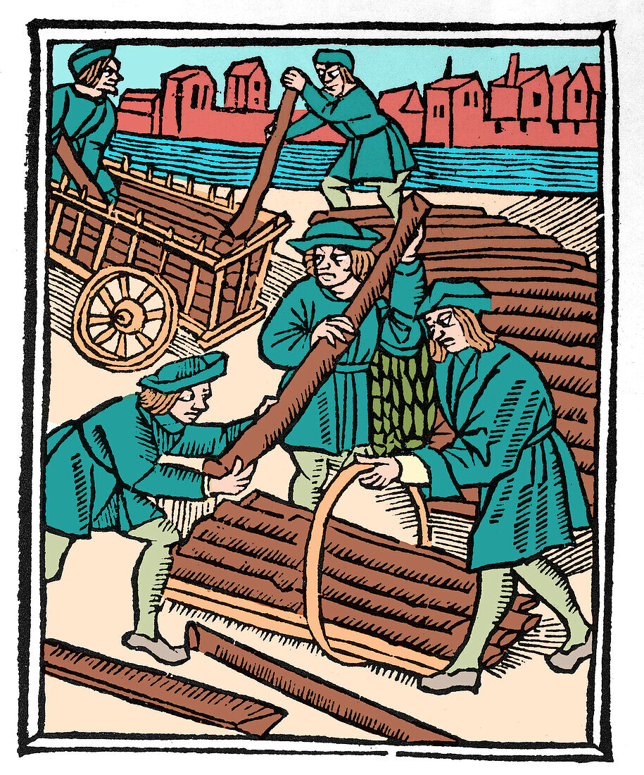 Timber haulers, illustration