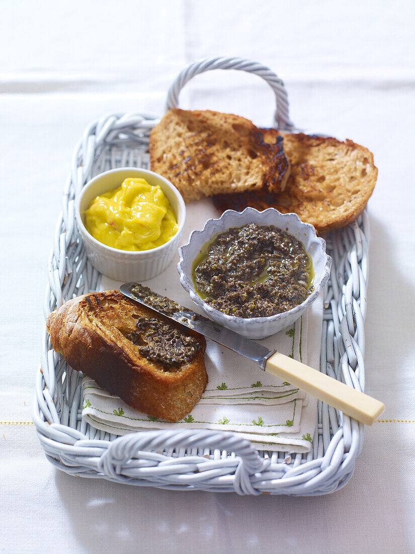 Tapenade made with black olives
