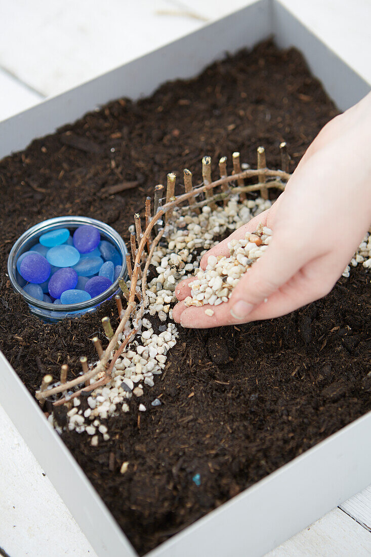Making children's mini garden farm