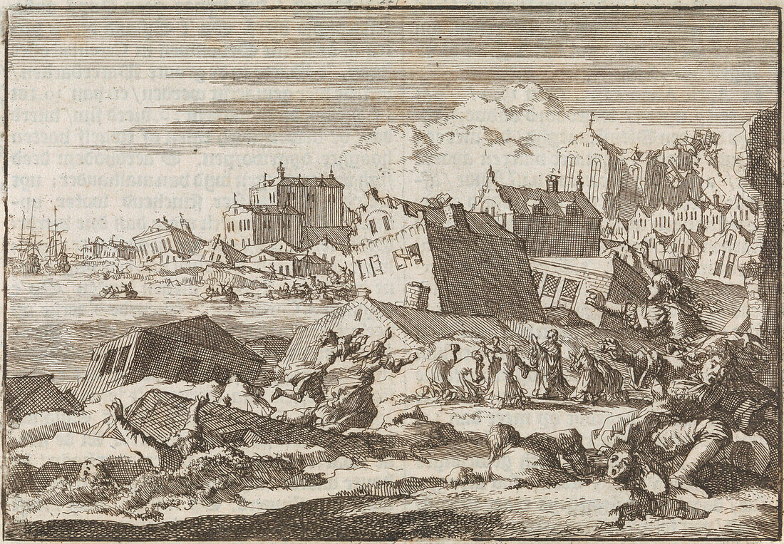 1692 Jamaica Earthquake, illustration