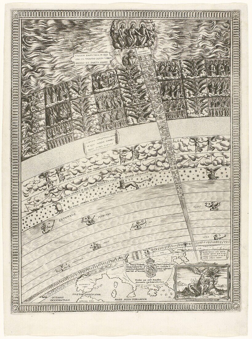 Celestial map, 1593
