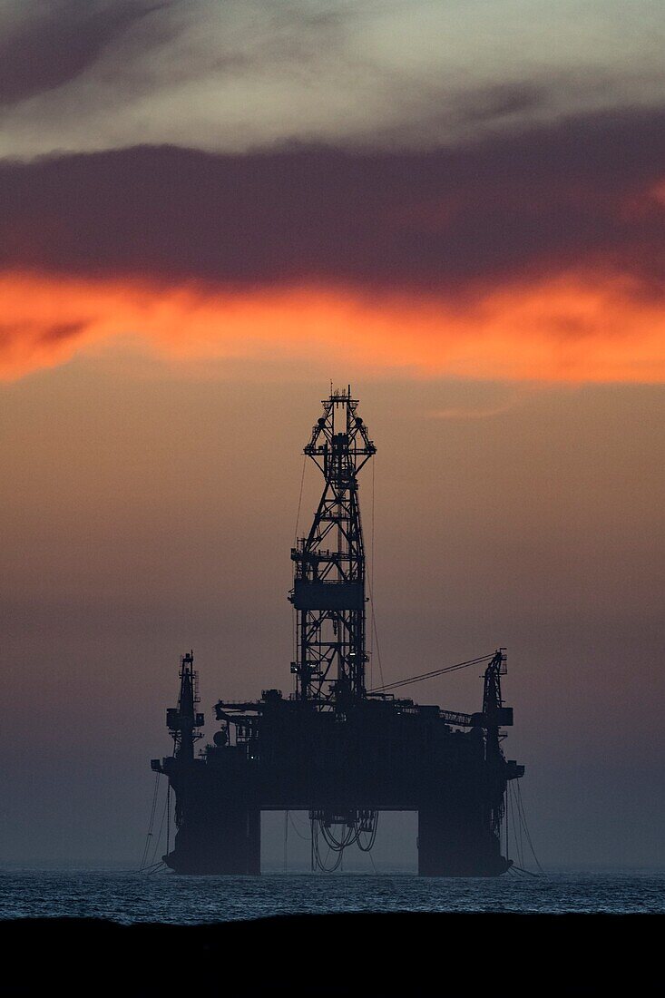 Oil rig off the coast of Walvis Bay, Namibia